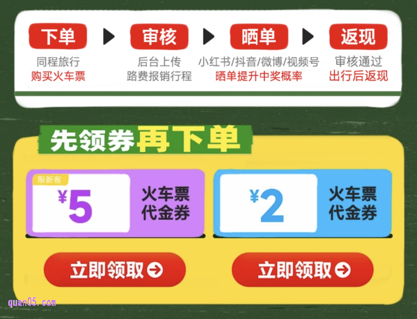 同程火车票优惠券