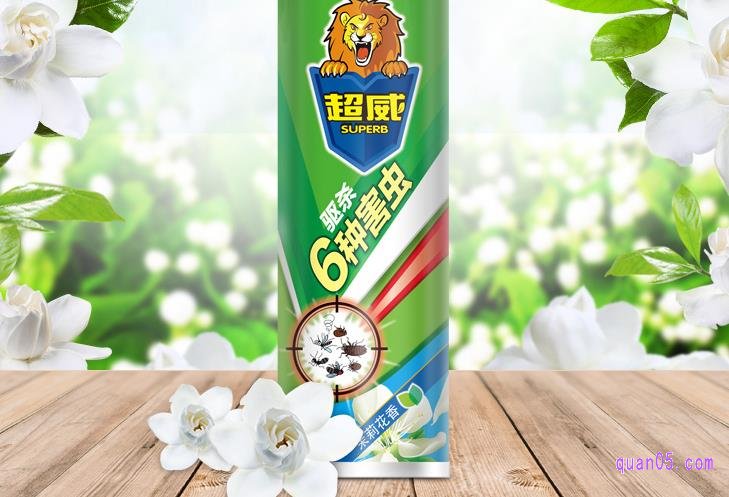 房间里喷射杀虫气雾剂