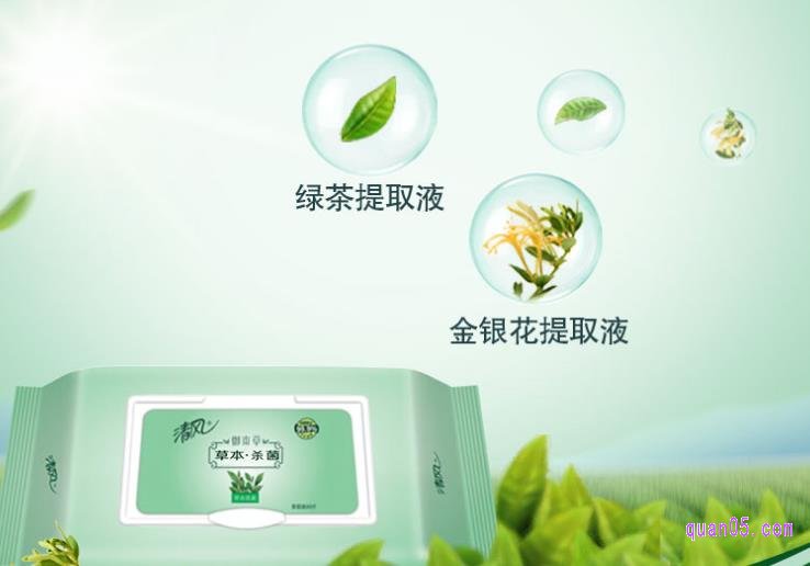 清风御本草杀菌湿巾家庭装