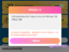 飞猪酒店优惠券口令在哪里找？