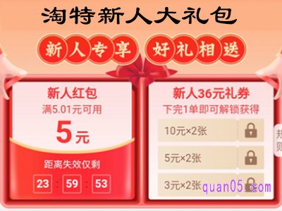淘特新人大礼包怎么领