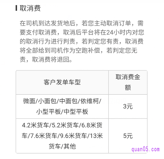 滴滴货运取消费,取消费金额标准