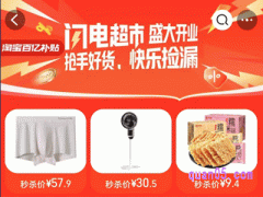 淘宝百亿补贴上线闪电超市