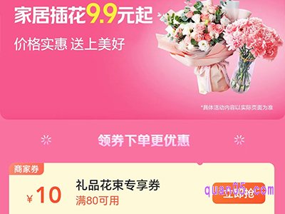 美团鲜花优惠券在哪里领的