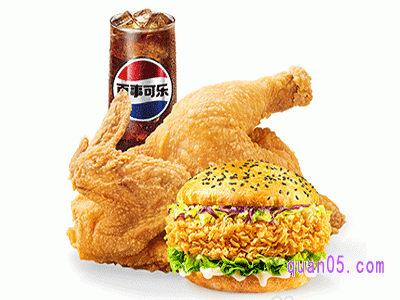 美团塔斯汀中国汉堡 辣堡+藤椒鸡(半只)+可乐套餐兑换券