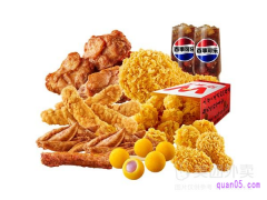 美团华莱士 疯狂炸鸡9件小食桶套餐兑换券