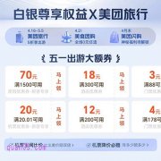 五一出行， 美团酒店/机票/度假/景点门票有优惠活动吗？