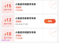 美团小象超市新人券在哪里领取