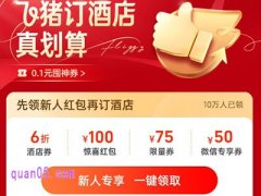 飞猪100元酒店新人红包在哪里领取